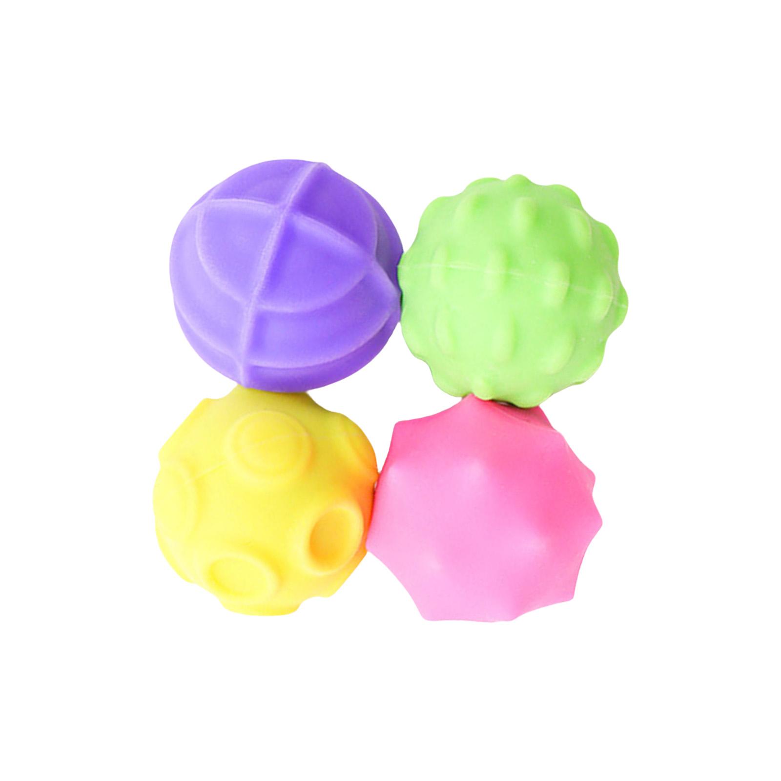 

4шт магнитные сенсорные тактильные шарики игрушка с силиконовой оболочкой для снятия стресса тревожности аутизма взрослых детей освобождение рук S