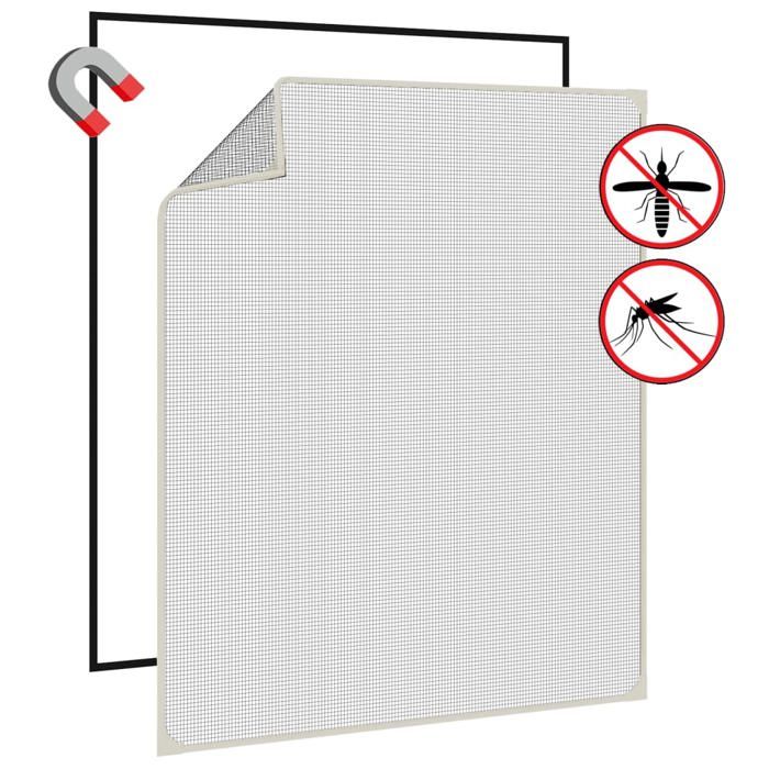 Maison Exclusive - White Magnetic Window Mosquito Net 100x120 Cm