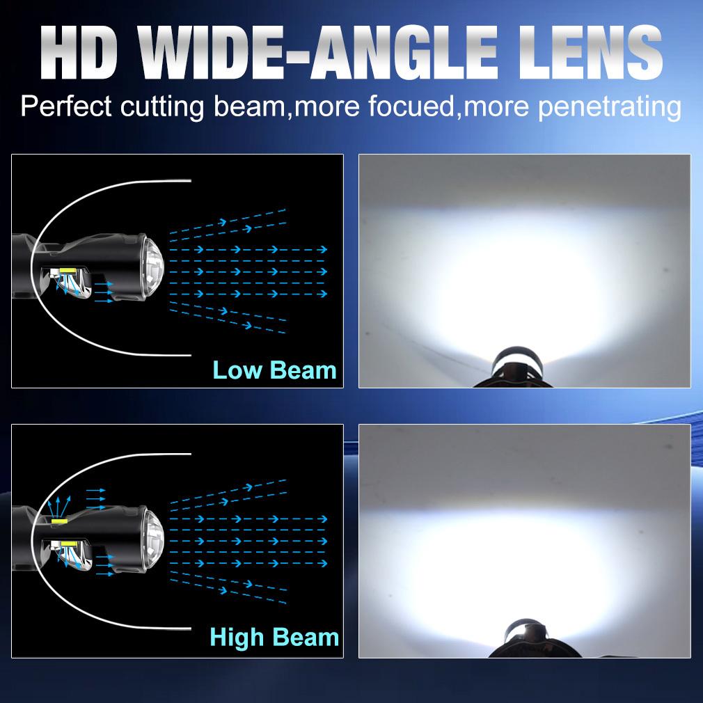 1Pc H6 BA20D LED H4 Led P15D Moto Motorcycle Headlight HD Len Bulb CSP 20000LM DRL Spotlight Hi/Lo Beam Lamp Fog Light 6500K White Motos Accessories