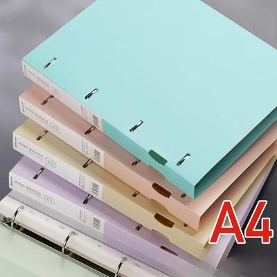 Neuer A4-Ordner mit losen Blättern, Dokumentenanzeigebuch, 4 Löcher, Ordner mit losen Blättern, Morandi-Farbe, wasserdichter Ordnerring, Büromaterial