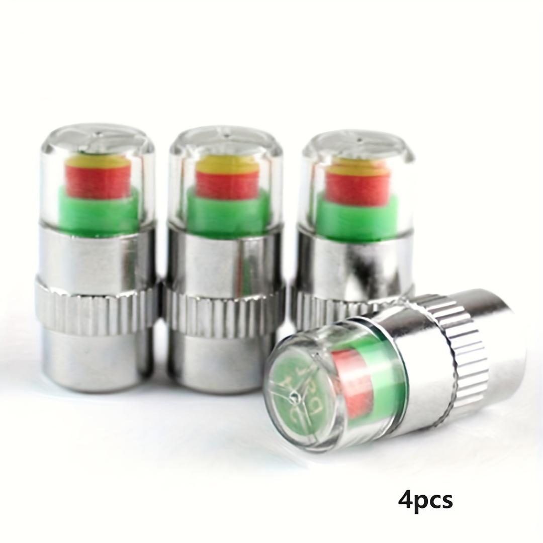 

4/8 шт. Датчик давления в шинах автомобиля, датчик крышки штока клапана, 3 цвета: красный, желтый, зеленый, оповещение о глазе 4pcs