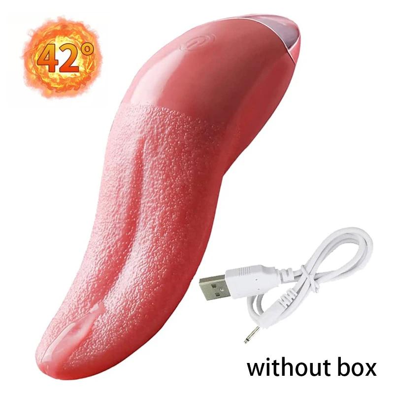 Heating Tongue Licking Vibrator G spot Clitoral Stimulator Mini Clit Sex Toys for Women Rechargeable Nipple Female Masturbator
