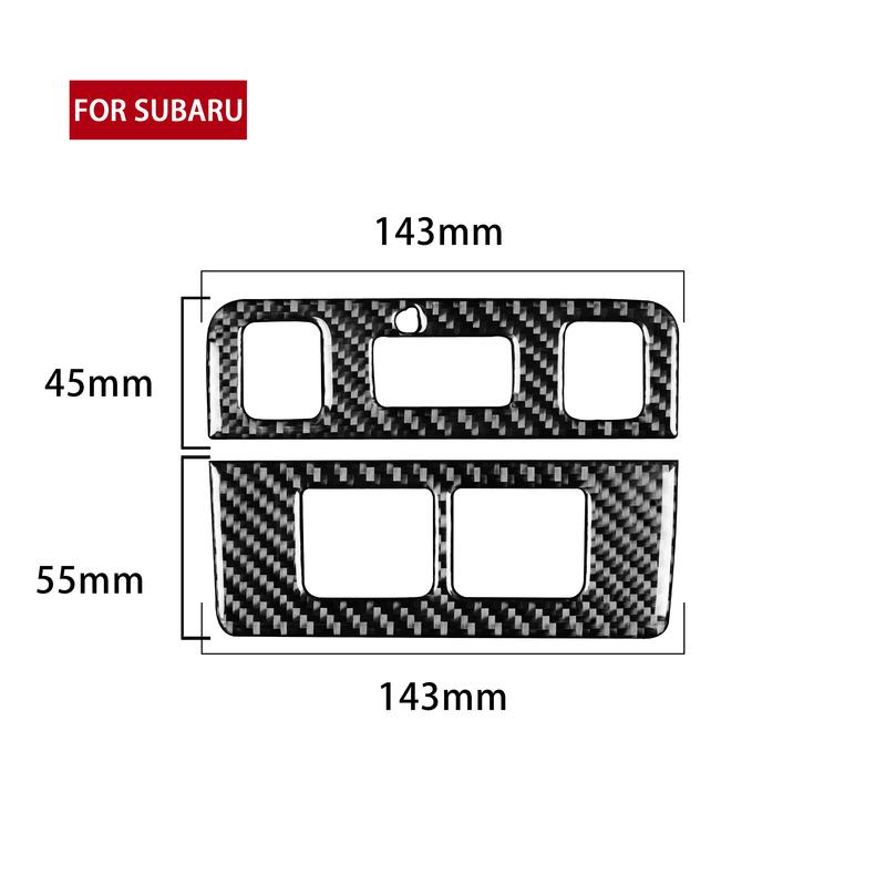 Real Carbon Fiber Car Accessories Headlight Switch Panel Cover Soft Sticker For Subaru Impreza 2012-2016 XV Crosstrek 2013-2017