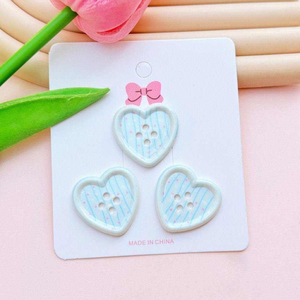 50 PCS New Resin Buttons Vintage Cute Garment Ornaments DIY Plaid Doll Accessory
