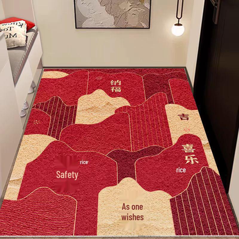 Chinese Style Loop Pile Doormat - Dirt-Resistant, Mud-Wiping, Non-Slip, Easy-to-Clean Entrance Mat for Hallway