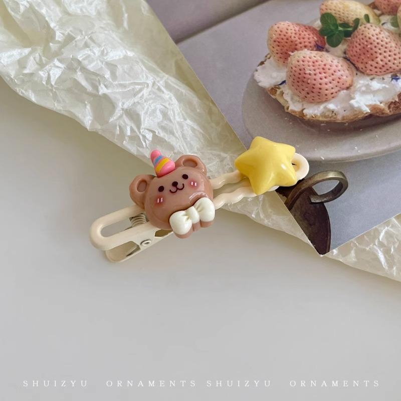 Pink Dopamine Hair Clip: Y2K Seamless Round Hairpin - Cute Small Side Clip for Women’s Bangs