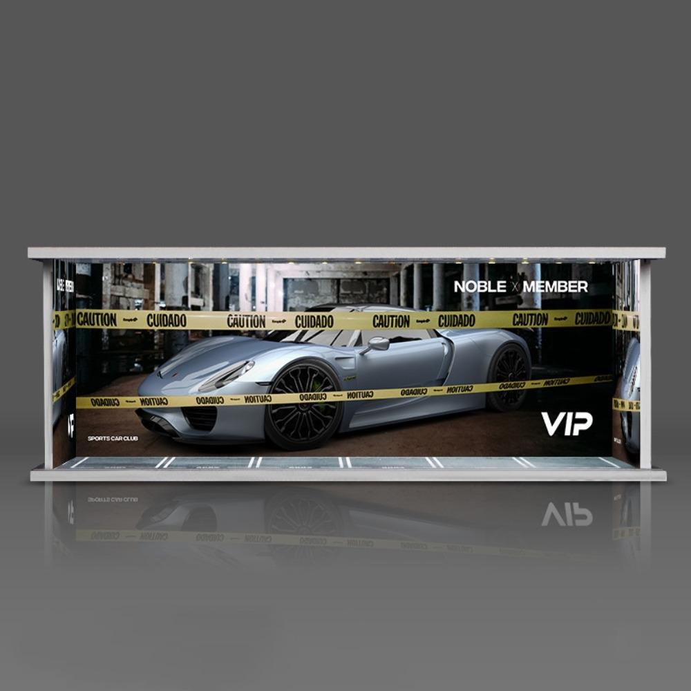 Simulation Garage Scene Model With Lights Car Model Display Box Parking Lot Model  Zinc Zinc Alloy Car