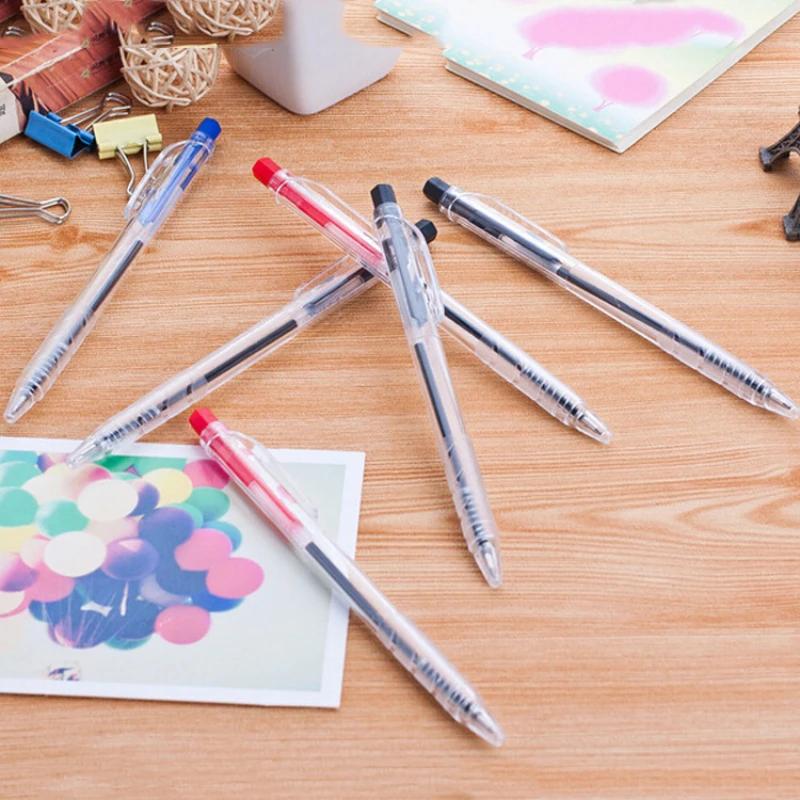 10 Pcs/set 0.7mm Retractable Ballpoint Pen Simple Press Ball Pen Wholesale Gel Pens Student Stationery Office Accessories