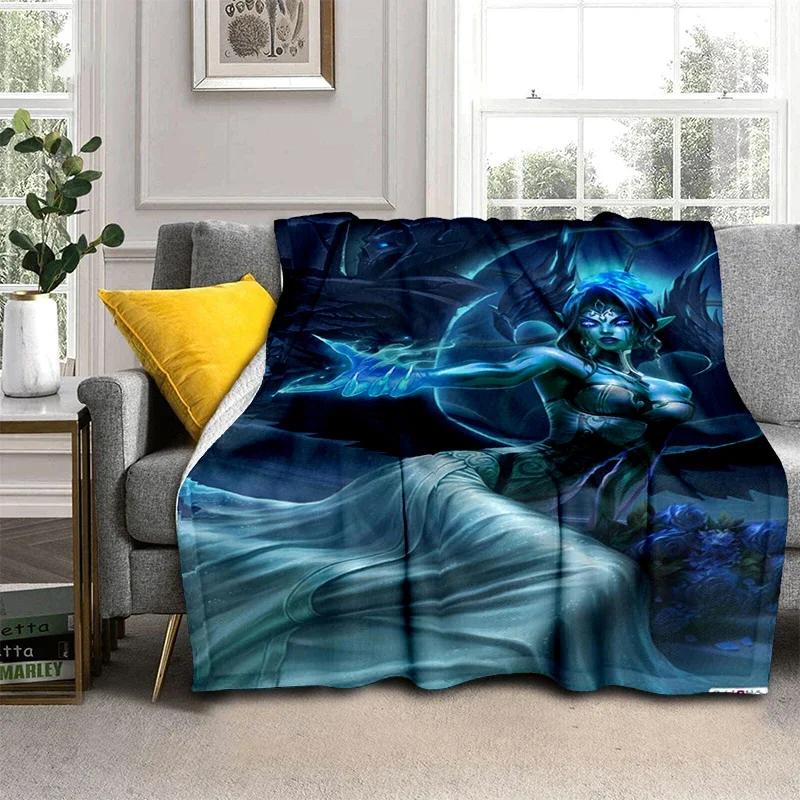 3D World Warcraft Super Burning Beauty Printed Blanket Creativity Super Soft Flannel Is Suitable For Sofa Or Bed Yoga Blanket