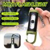 USB Rechargeable LED Flashlight with Adjustable Beam, Portable Keychain Flashlight with Hook for Camping, Emergency Situations, and Daily Use