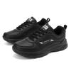 2025 Black Comfortable Lightweight Women's Casual Leather Sports Shoes Anti Slip Breathable Outdoor Lace Up Soft Sports Shoes