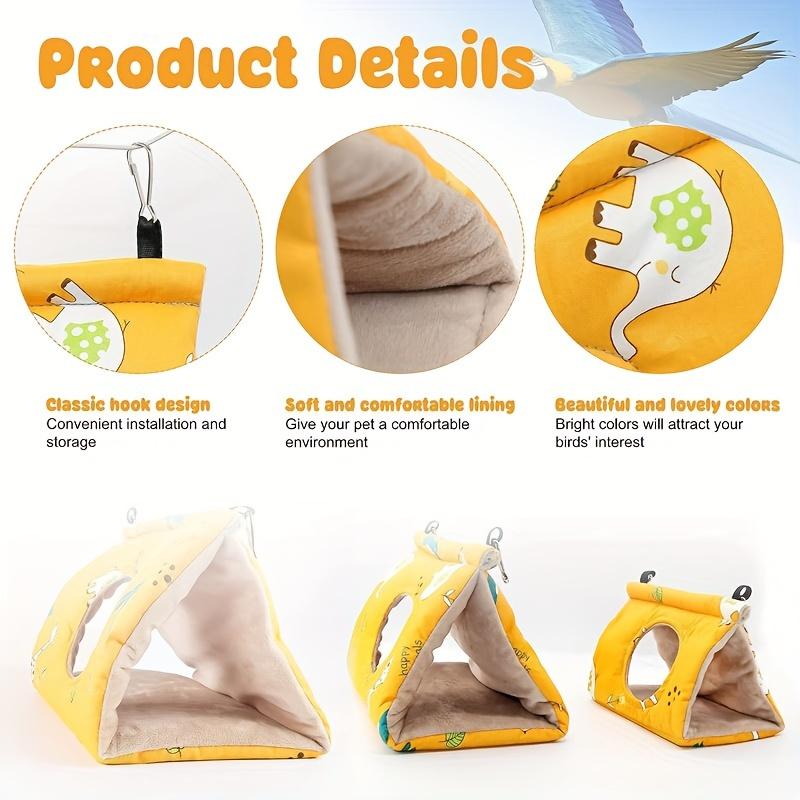 1pc Winter Warm Parrot Snuggle Hut & Hanging Bed, Softest Material Cage Accessory, Perfect for Cockatiels & Parakeets