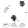 Outdoor Telescopic Fan Remote Control Aluminum Alloy Portable Silent Desktop Vertical Left and Right Rotating Multi-purpose Fan