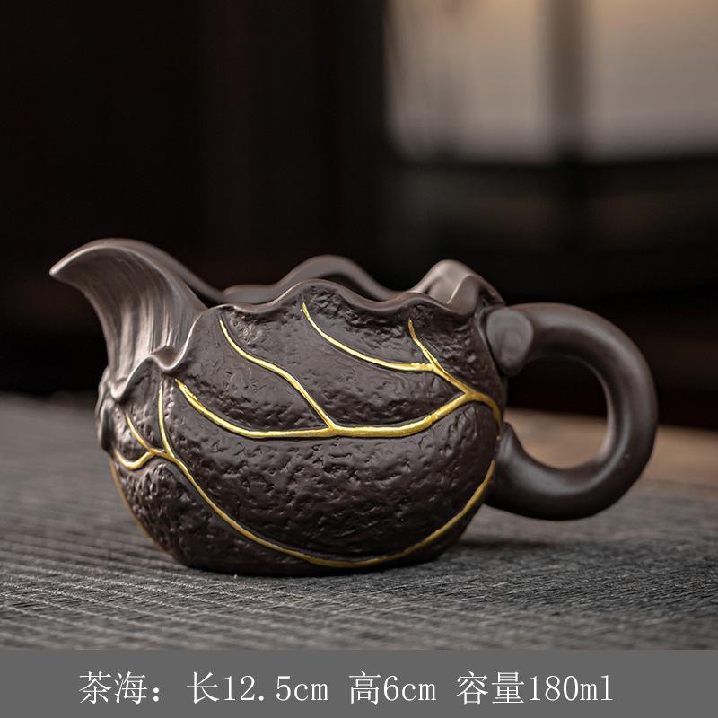 

Креативне синьо-фіолетове глиняне ситечко-фільтр для чаю Побутове Листове Повністю керамічне з отворами Набір чашок Sea Gongdao Аксесуари для чайної церемонії Подарунок