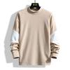 Half Turtleneck Autumn and Winter Warm Tops for Mens Sweatshirt for Young Middle-collar Relaxed Fit Base Blouse Devli Everyday Long-sleeved T-shirt
