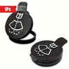1 Pack Universal Wiper Reservoir Cap Replacement - Black Plastic Washer Fluid Bottle Lid with White Design, Compatible with for GMC