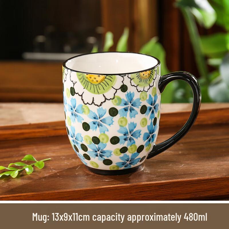 Polnischer Retro Handbemalter Keramikbecher