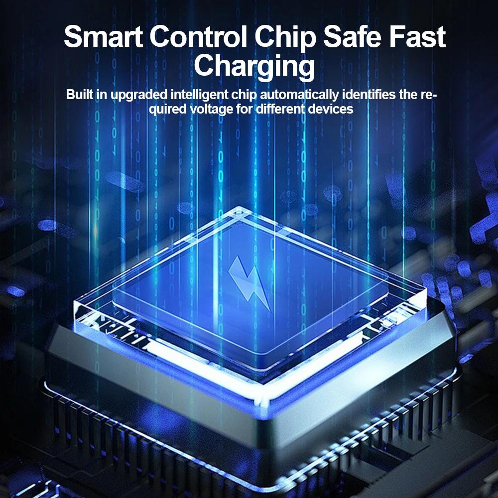 1to4 Car Fast Charge Adapter QC3.0+PD30W Car Charger Digital Display Phone Chargers 12V 24V Adapter Car Accessories