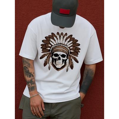 Taglie Europee Confezione T-shirt da Uomo Graffiti - Maglietta Urban Streetwear Bianca con Orso Tag Orlando, Leone di Londra e Grafiche Bomboletta Spray