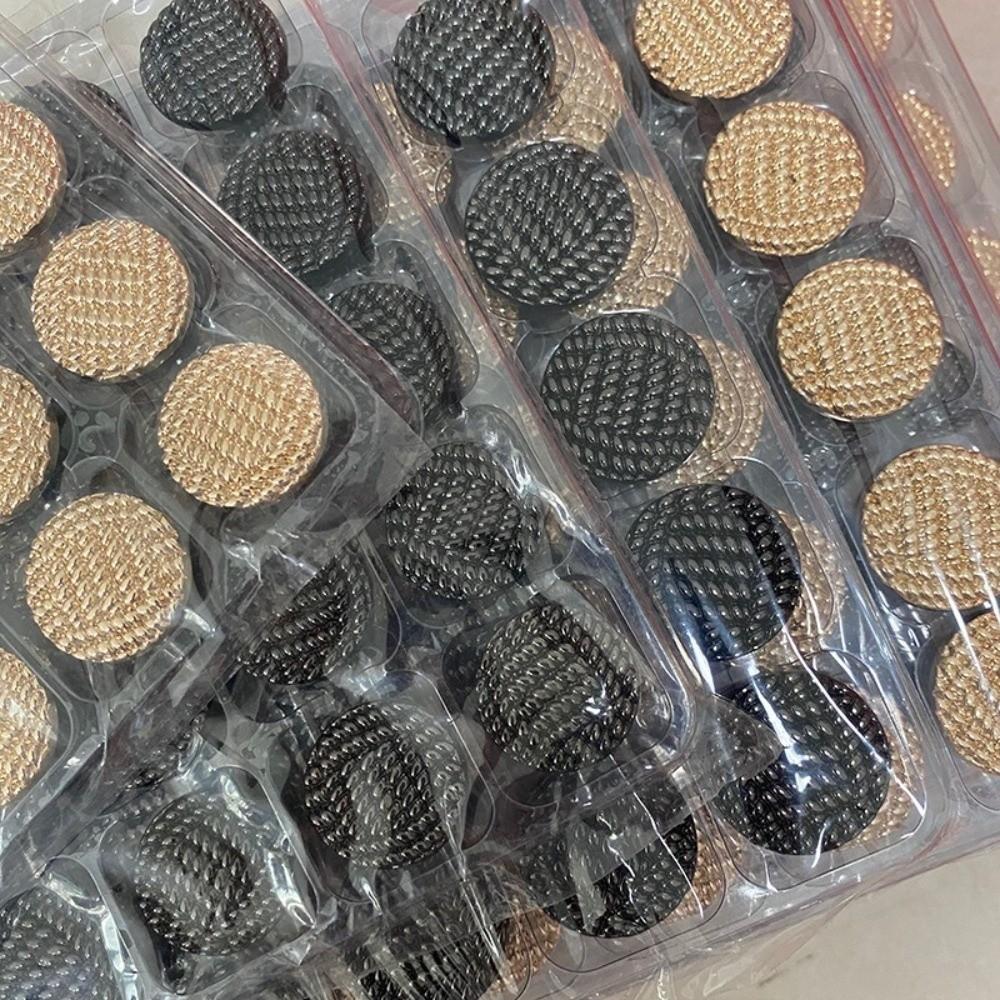 Black Gold Woven Metal Buttons DIY Clothing Buttons High Quality Shirt Buttons  Sewing Accessories