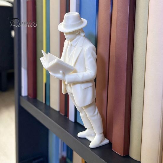 PLA Material Book Supports Creative Space Dancer Bookend, Decorative Walking Figure Unique Bookshelf Ornament for Home Ends Living Room Bedroom