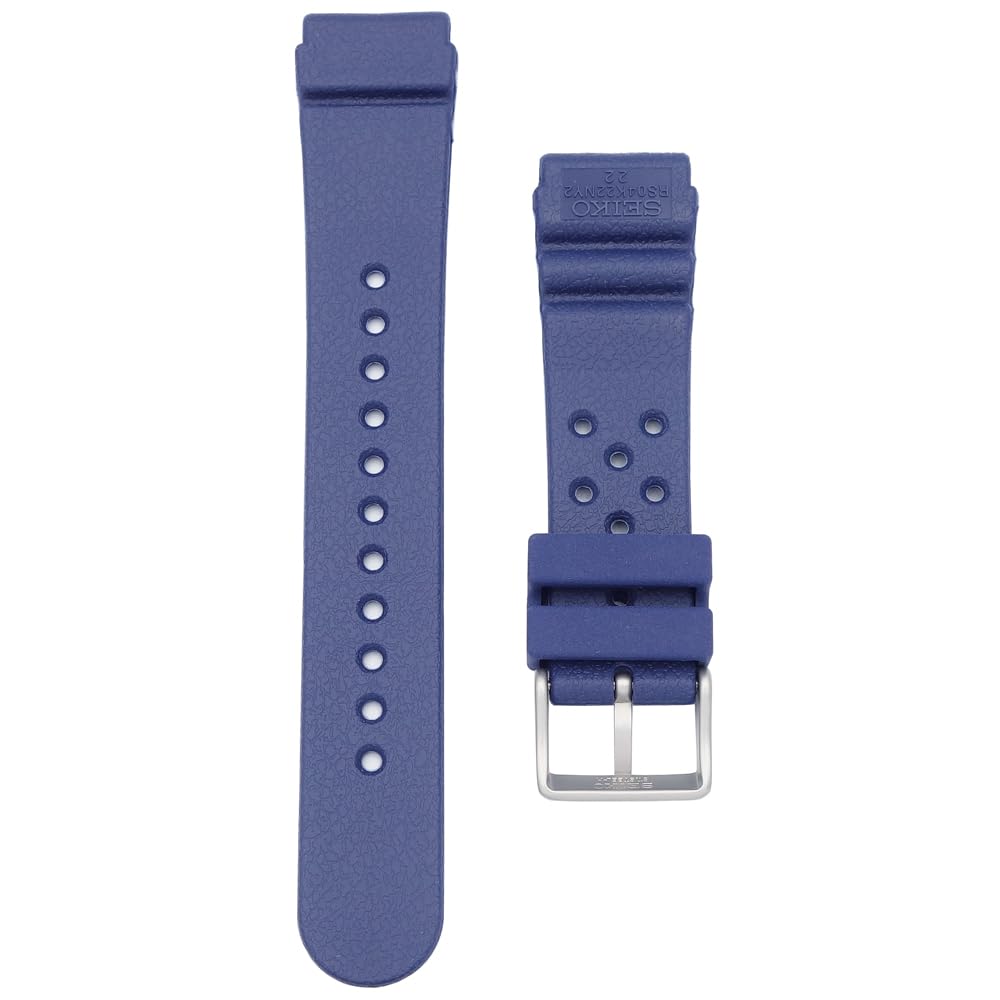 Seiko watch 22mm mounting 20mm buckle navy genuine strap, RS04K22NY2, width, width, urethane, blue, diver's watch.