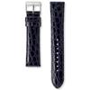 [Seiko Watch] Genuine Cowhide Alligator Grain-Patterned Thin Band, Width 20mm, End Width 18mm, Navy Blue, RS10C20NY, Men's, 20mm Band Width