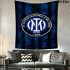 Inter Milan Iconic Crest Design Bedding 1 Duvet Cover 2 Pillowcase Without Core Christmas Birthday Gift Bedding Set
