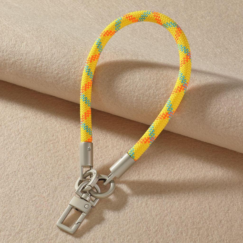 Kerngefülltes Nylon-Paracord-Handy-Lanyard mit Perle, Metallschnalle, Strapazierfähiges und Vielseitiges Armband