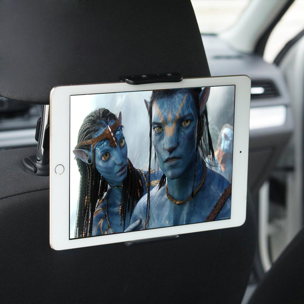 Adjustable Phone Tablet Stand Car Rear Seat Holder Vehicle Headrest Bracket Universal Mount Compatible for Apple iPhone iPad