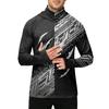 Men's Casual Outdoor Hoodie Long Sleeve Sun Protection Top Lightweight Breathable Striped Printed Hooded Shirt for Sports Hiking Fishing