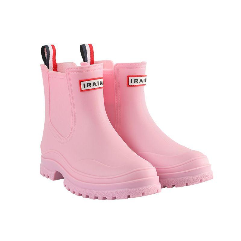 Женские короткие резиновые сапоги из ПВХ с противоскользящей подошвой весенне-летний стиль водонепроницаемые низкие ботильоны удобная дышащая обувь 36 2460₽