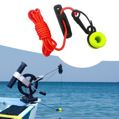 Downrigger Weight Retriever Spool Pull Equipment Saltwater Fishing Device 2.2M Nylon Cord Fairlead