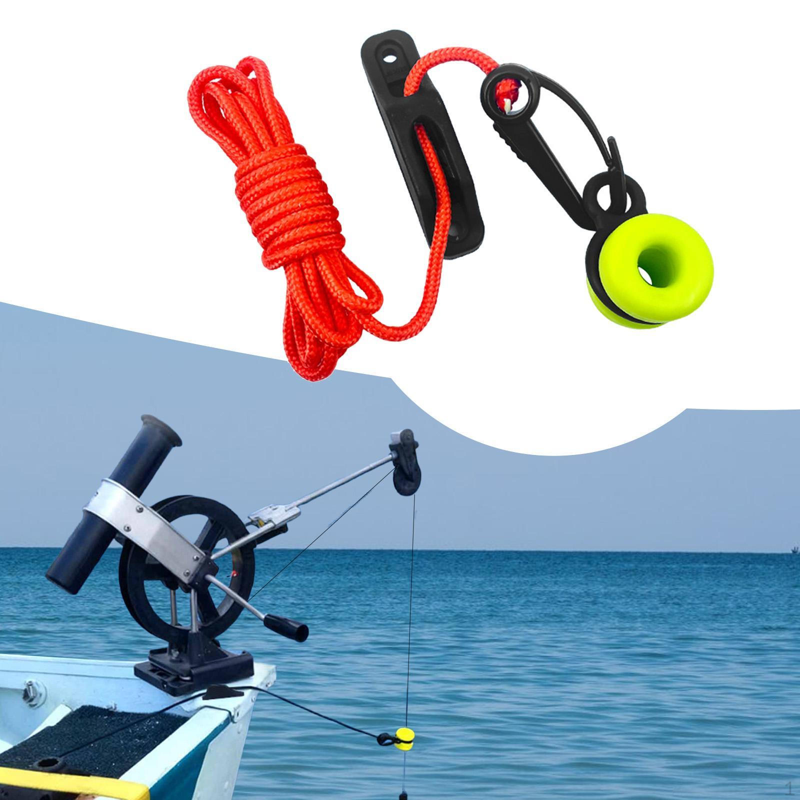 

Downrigger Weight Retriever Spool Pull Equipment Saltwater Fishing Device 2.2M Nylon Cord Fairlead