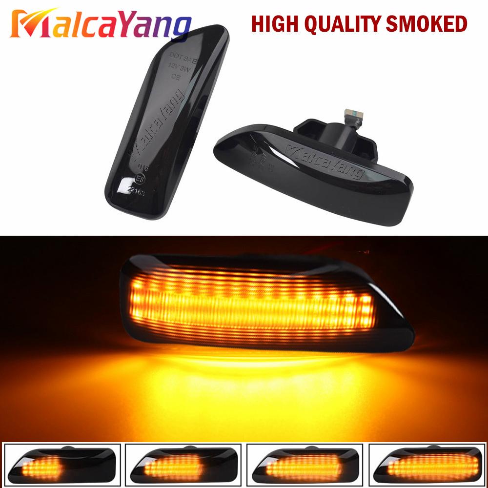 2 Pieces New Dynamic Amber LED Flowing Front Side Marker Turn Signal Light 30722641 30722642 For Volvo S60 S80 V70 XC70 XC90