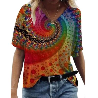 Übergroßen 3d Abstrakte Druck frauen T-shirt Beiläufige Lose Kurzen ärmeln Top T Damen T-shirt 5xl Streetwear Kleidung Sommer