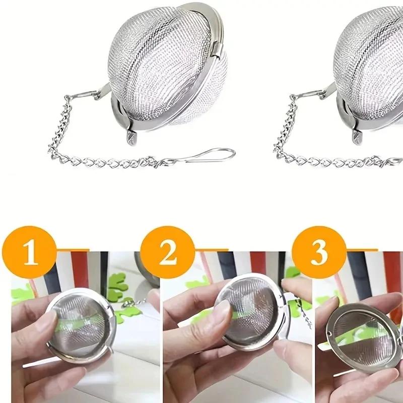 Stainless Steel Tea Ball Mesh Tea Infuser StrainersPremium Tea Filter Tea Interval Diffuser for Loose Leaf Tea