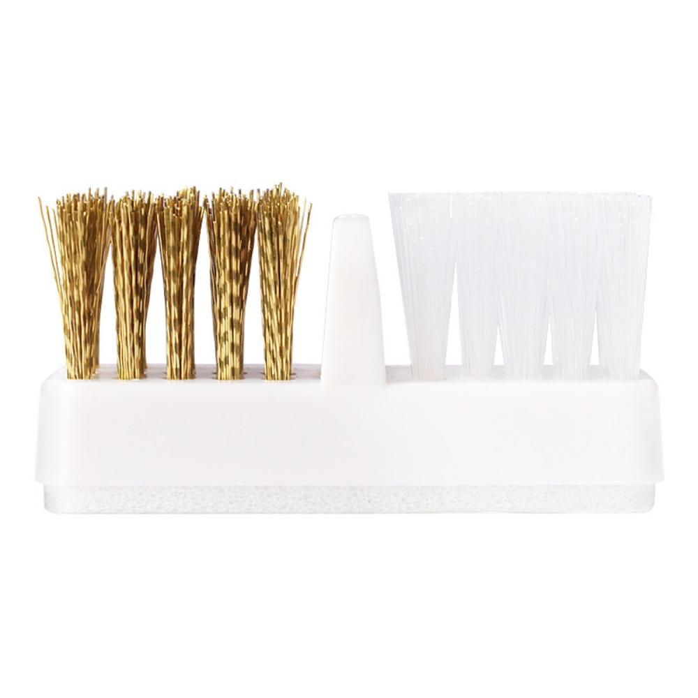 2 in 1 Nail Buffing Head Brush Easy To Use Grinding Head Dust Brush  Polishing Head Clean Tool 1pc