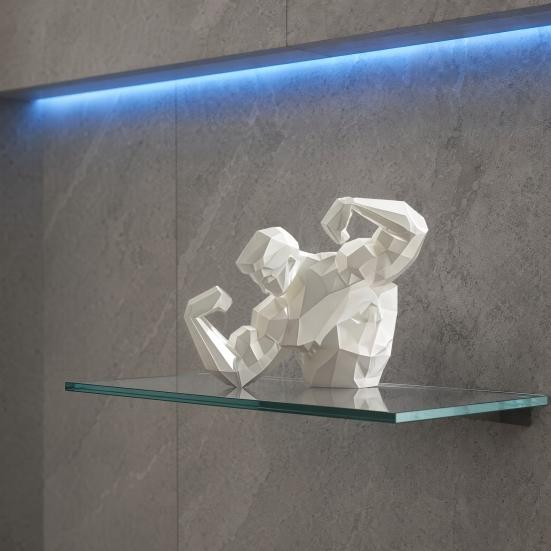 Muskulöser Mann Bodybuilder Statue, Männliche Oberkörperfigur, 3D Gedruckte Muskelmann Figur, Geschenke für Fitnessstudio-Leute, Männer