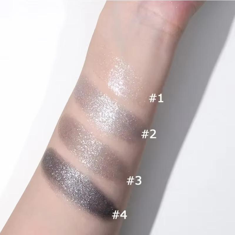 Glitter Punk Smoky Black Gelová paletka na oční stíny Metalická Tmavě stříbrná Mokré oči Zvýrazňovač stínů Pearl Pigments Kosmetika