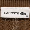 LACOSTE Cotton Blend Long sleeve V neck knit 40 Brown sweater Women Used