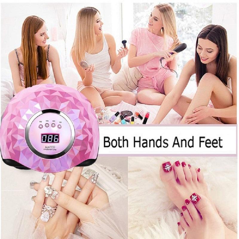 Leistungsstarke 60 LEDs LED Nagellampe zum Trocknen von Gel-Nagellack, Schwachstrommodus, Smart Sensor, professionelle Maniküremaschine für Nailart-Salons