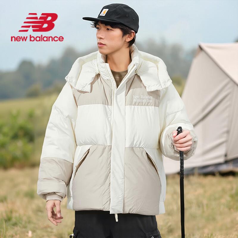 New Balance Unisex Spliced Hooded Down Jacket M