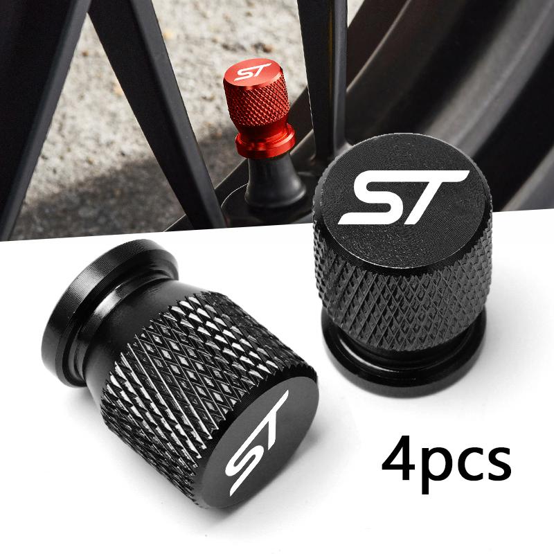 qdjfz10 For Ford ST FOCUS 2 3 Mondeo Fiesta Kuga MK2 MK3 MK4 Car Wheel Tire Valve Caps Tyre Stem Covers Airdust Waterproof