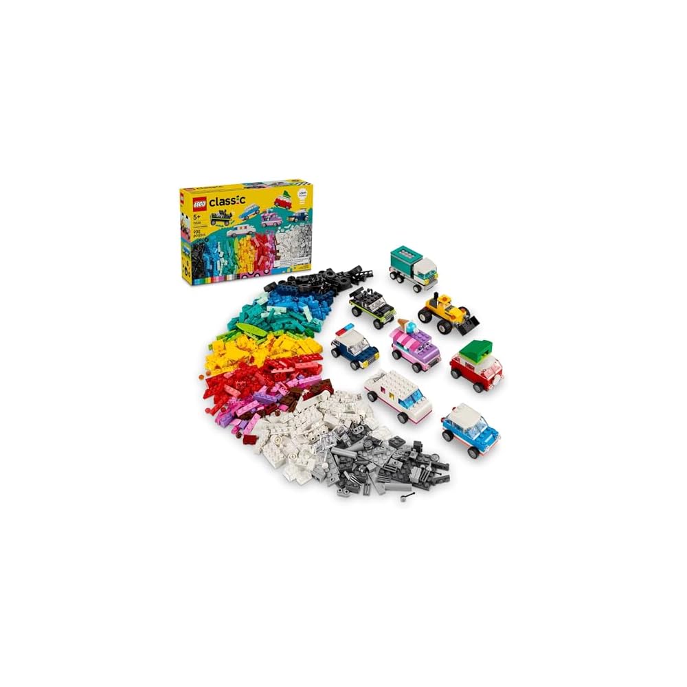 

LEGO Classic Creative Vehicles Building Kit Ice Cream Truck Police Car Colorful Blocks Toy for Kids 5 Years and Up 11036
