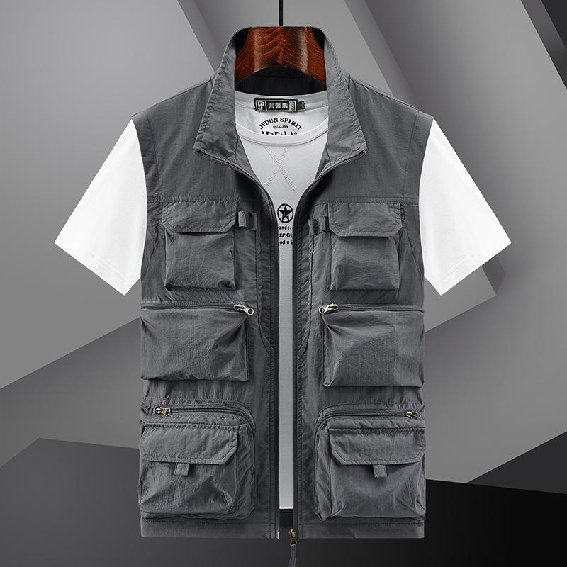 Quick-Dry Multi-Pocket Outdoor Vest for Photography, Fishing, and Mountaineering
