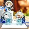 Treibsandflasche Astronaut Schlüsselanhänger Transparente Treibflasche Astronautenpuppe Exquisiter Auto-Taschen-Schlüsselanhänger