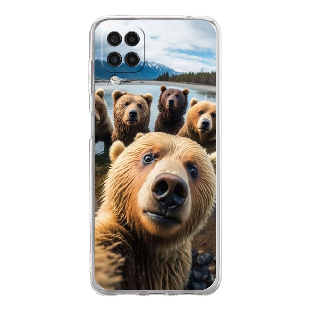 Phone Case For Samsung A54 A52 A50 A70 A10 A30 A40 A20S A20E A02S A12 A14 A22 A24 A42 A34 A32 5G A04s Cover Animal selfie art