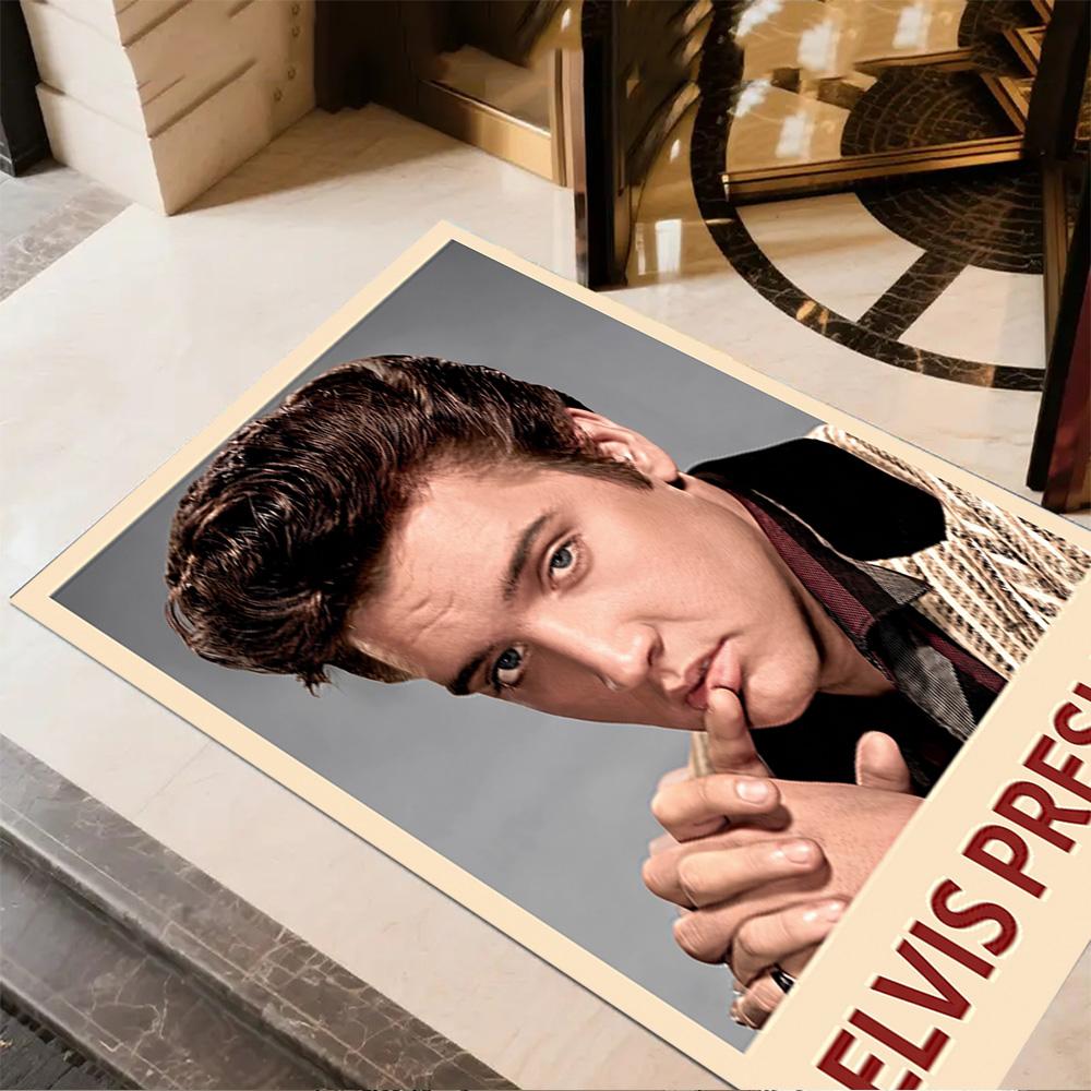 Elvis Presley Music Legend Floor Rug Office Rug Design for Hallway Living Rooms Decorate room Kitchen Antislip Carpet Anime Office Decor Spiritual Gif