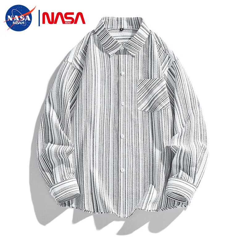 

Мужская повседневная рубашка в полоску с длинным рукавом NASA NOAH XL
